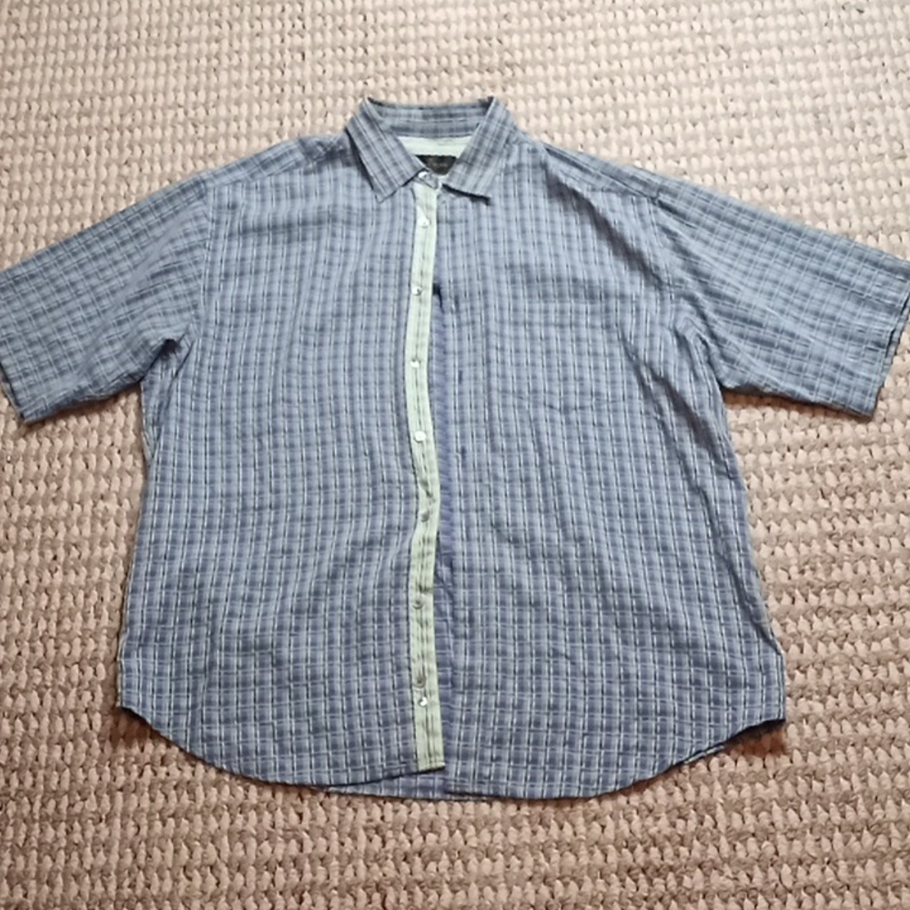 Bugatchi Shirt Button Up XL Collar Top